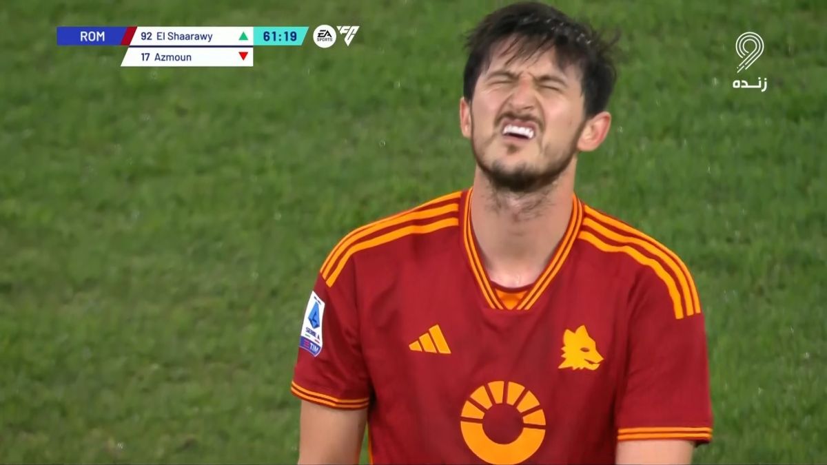 مصدومیت و تعویض سردار آزمون در دیدار رم و فیورنتینا