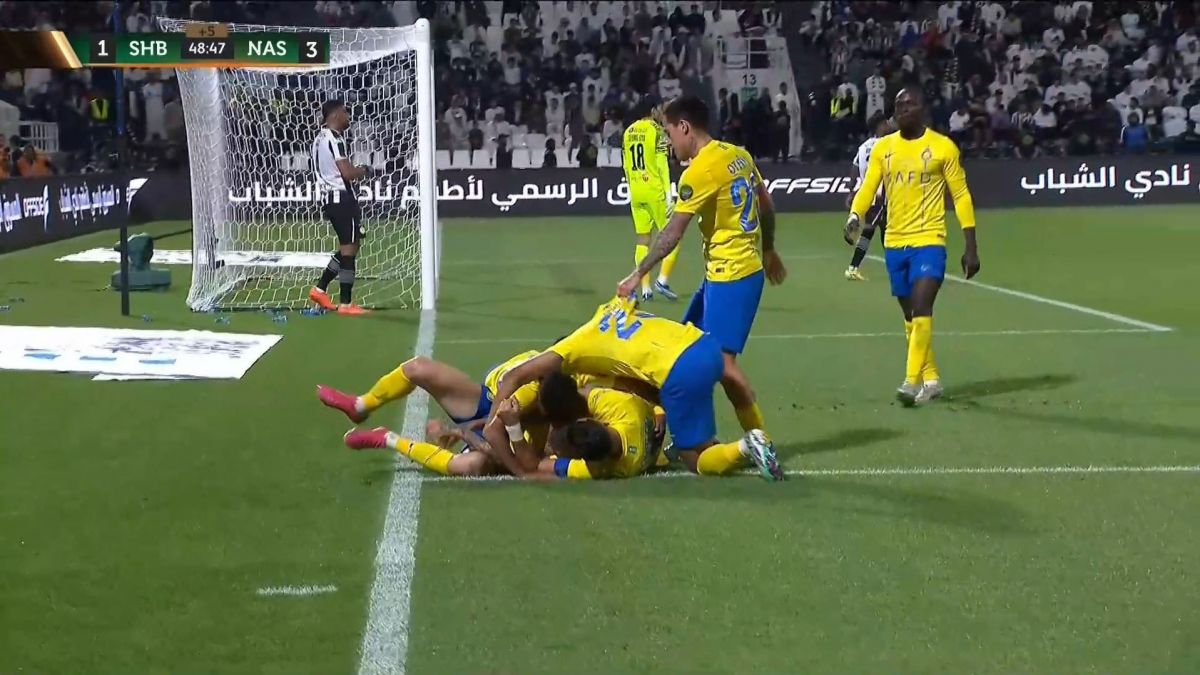 گل سوم النصر به الشباب (عبدالرحمان غریب)