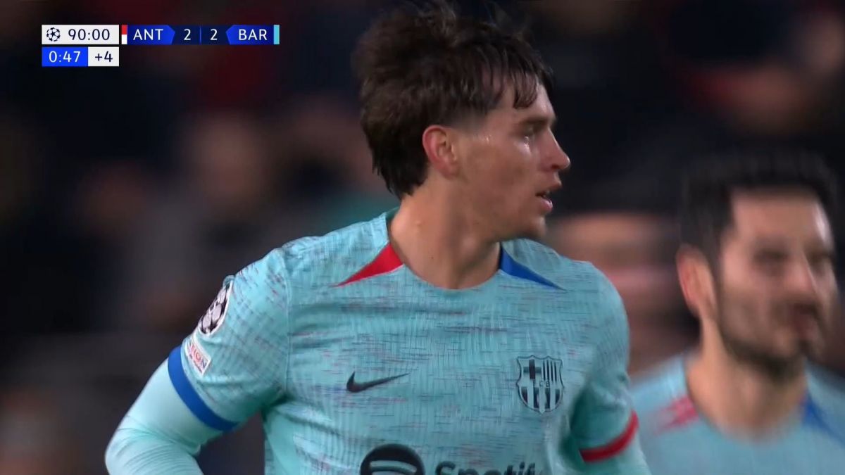 گل دوم بارسلونا به آنتورپ (مارکو گویو در دقیقه 91)