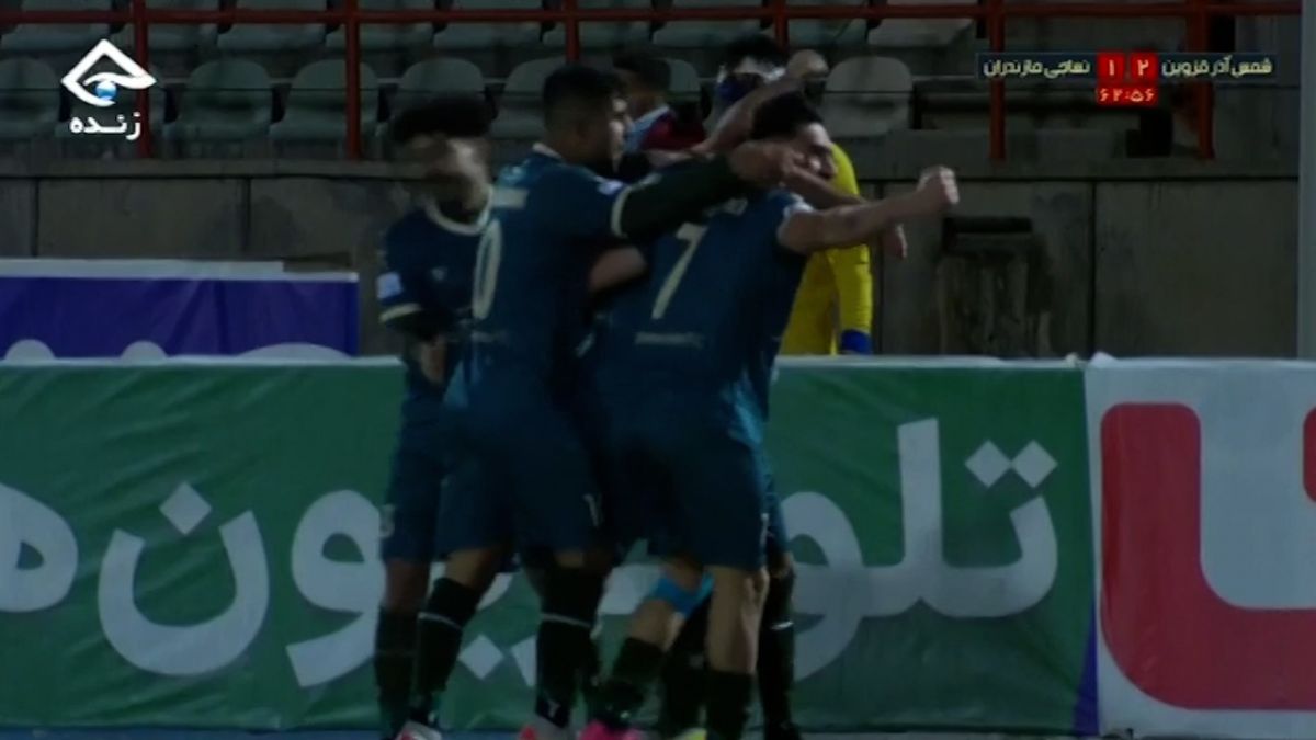 گل دوم شمس آذر به نساجی (رحمان جعفری)