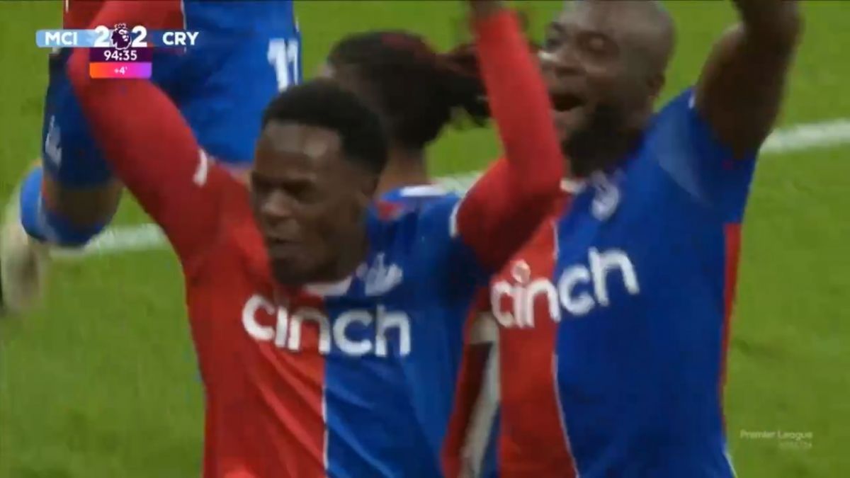 گل دوم کریستال پالاس به منچسترسیتی (اولیسه دقیقه 95)