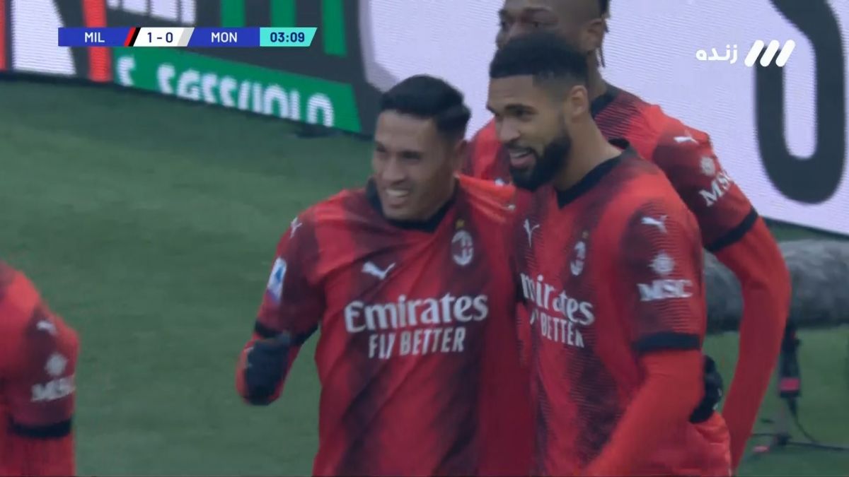 گل اول میلان به مونزا (تیجانی ریندرس)