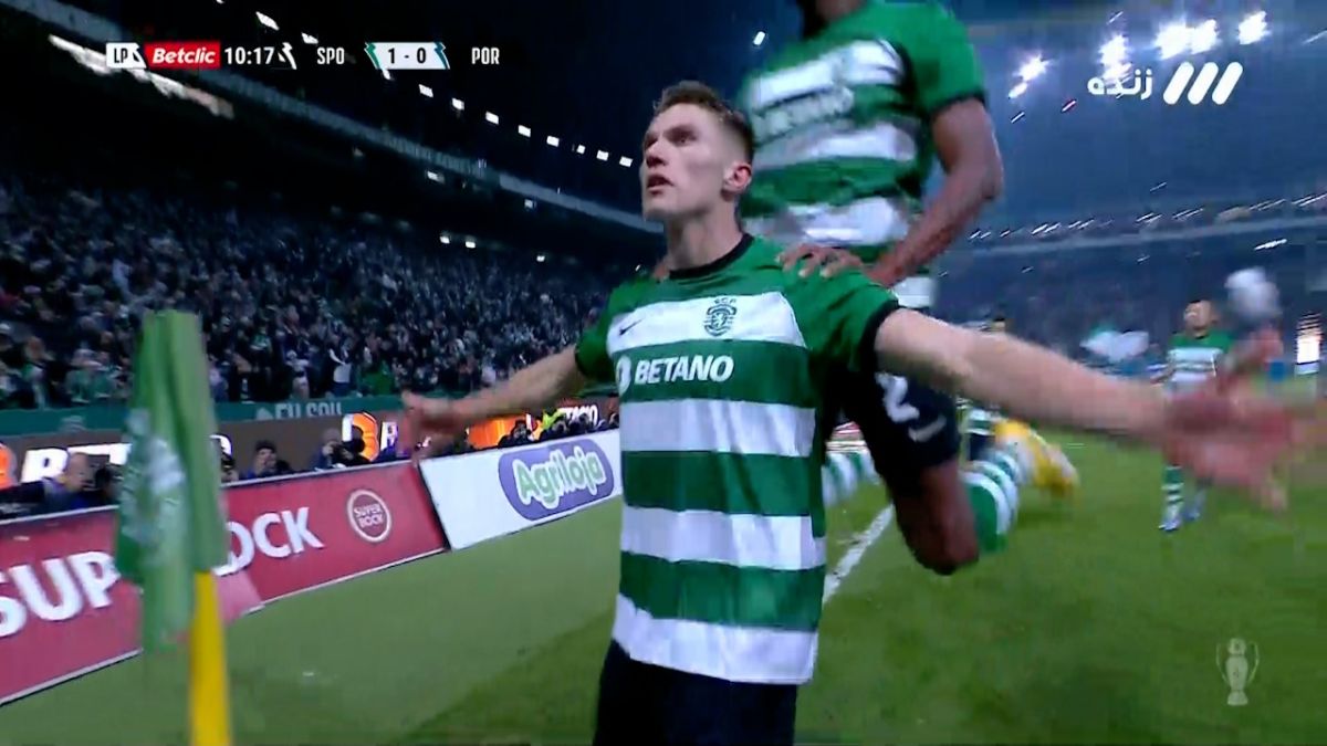 گل اول اسپورتینگ به پورتو (ویکتور گیوکرس)