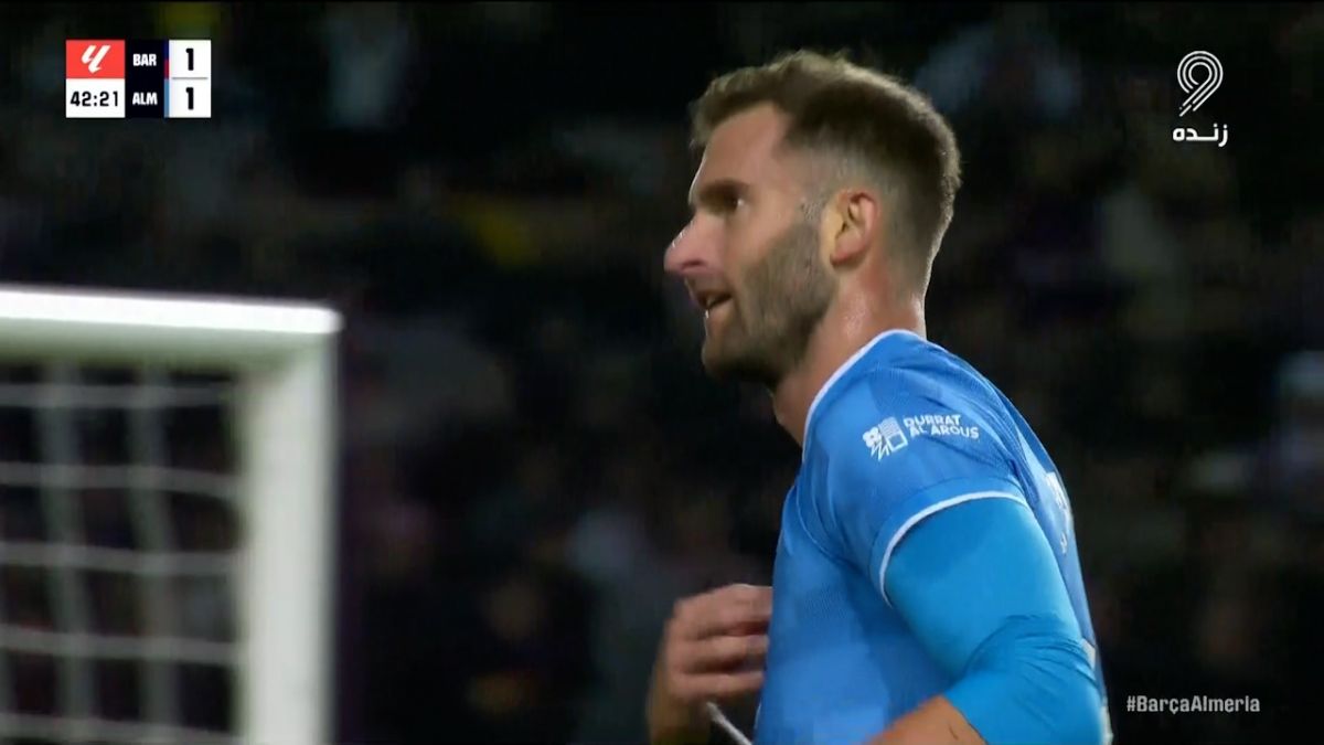 گل اول آلمریا به بارسلونا (لئو باتیستا)