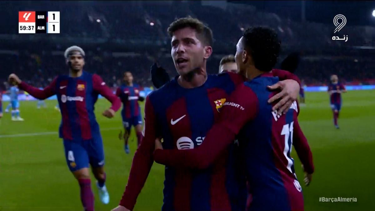 گل دوم بارسلونا به آلمریا (سرجی روبرتو)