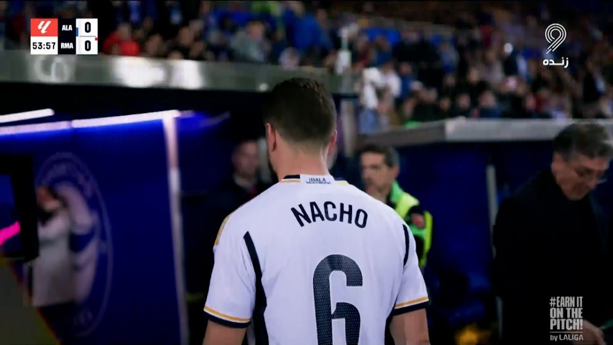 اخراج ناچو مدافع رئال مادرید مقابل آلاوز