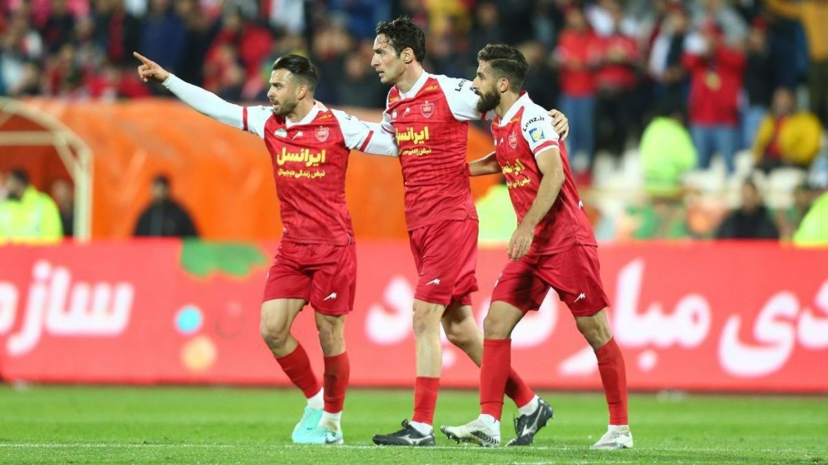گلهای بازی پرسپولیس 2-1 شمس آذر از زاویه دوربین فوتبالی