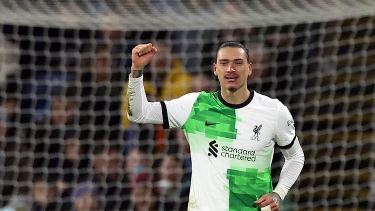 گل اول لیورپول به برنلی (نونیز)