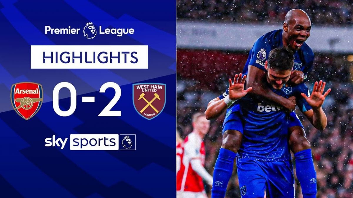 خلاصه بازی آرسنال 0-2 وستهام