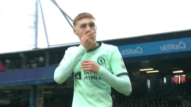 گل سوم چلسی به لوتون (دبل پالمر)