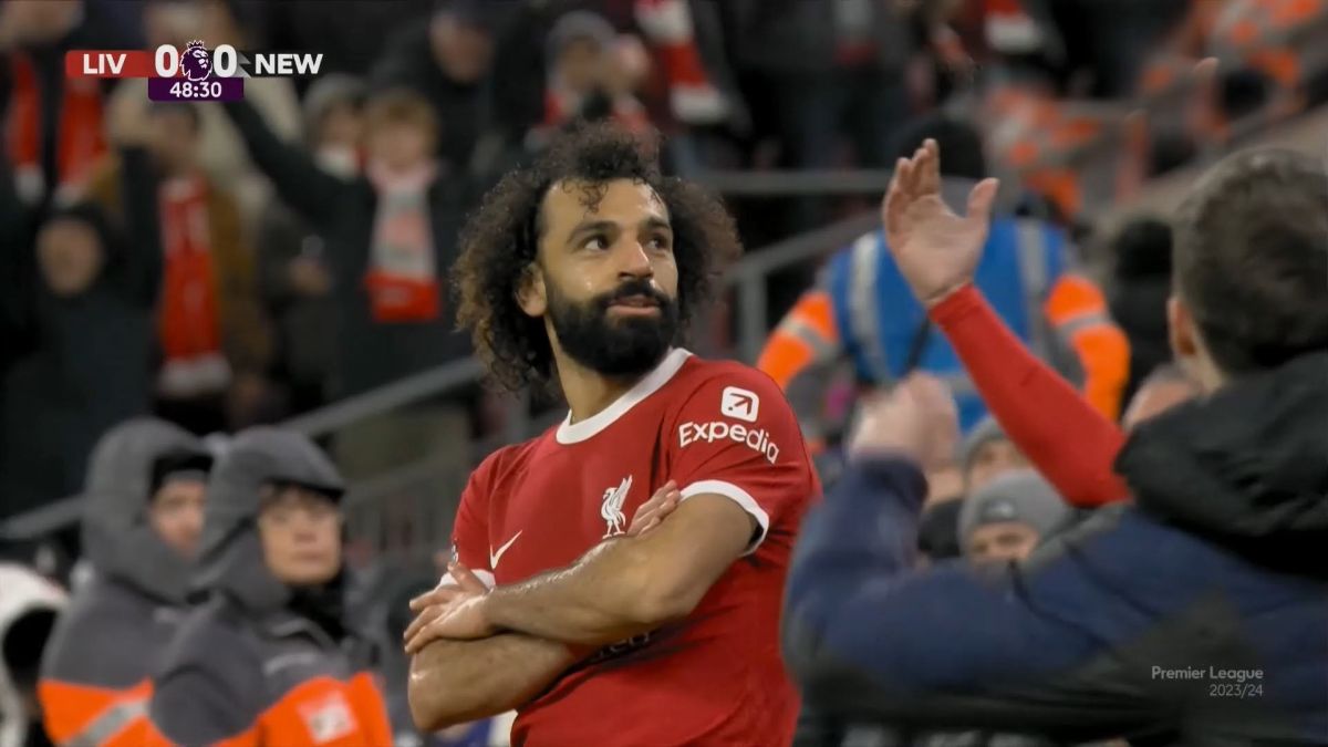 گل اول لیورپول به نیوکاسل (محمد صلاح)