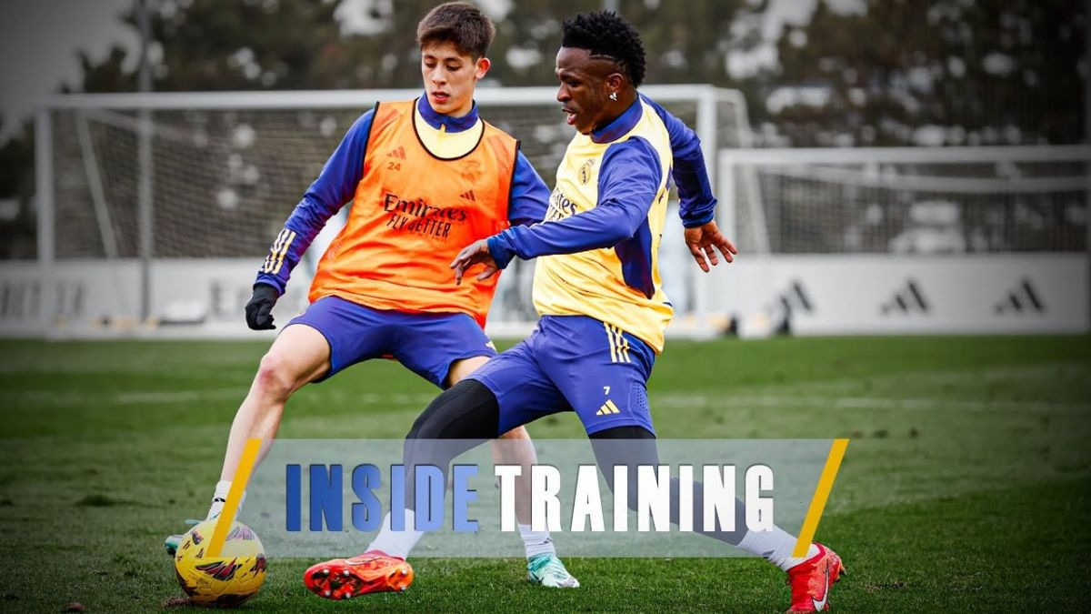 تمرین رئال مادرید همراه با گل تماشایی مودریچ