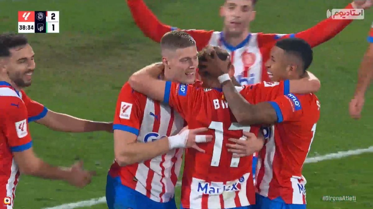 گل سوم خیرونا به اتلتیکو مادرید (دالی بلیند)