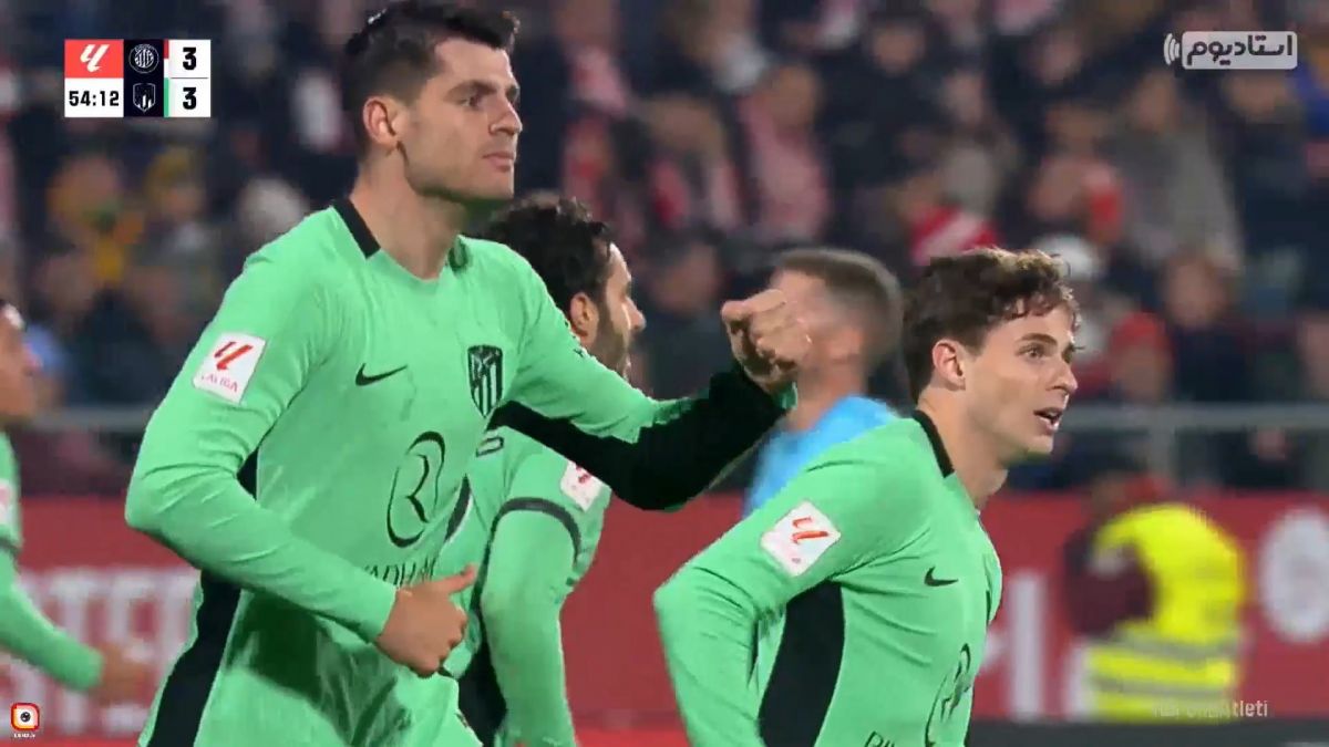 گل سوم اتلتیکو مادرید به خیرونا (هت تریک موراتا)