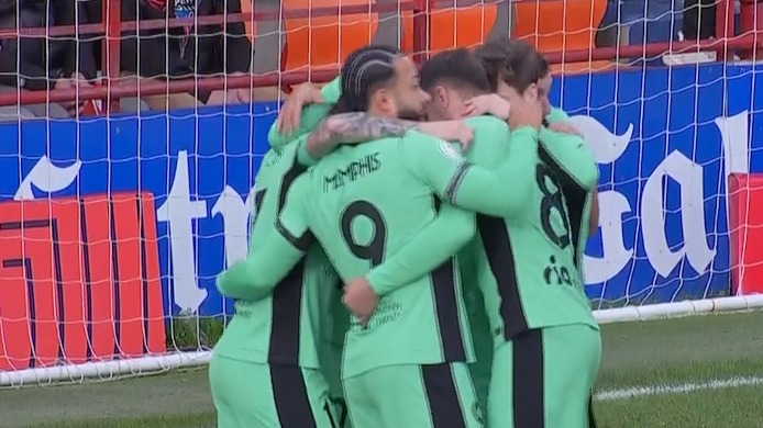 گل اول اتلتیکو مادرید به لوگو (آنخل کوره آ)