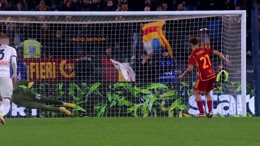 گل اول رم به آتالانتا (دیبالا - پنالتی)