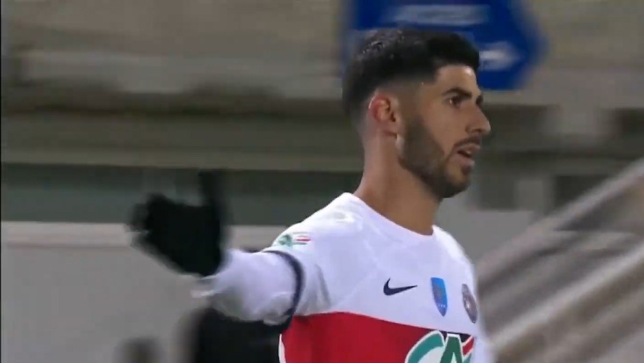 گل سوم پاری سن ژرمن به رول (مارکو آسنسیو)