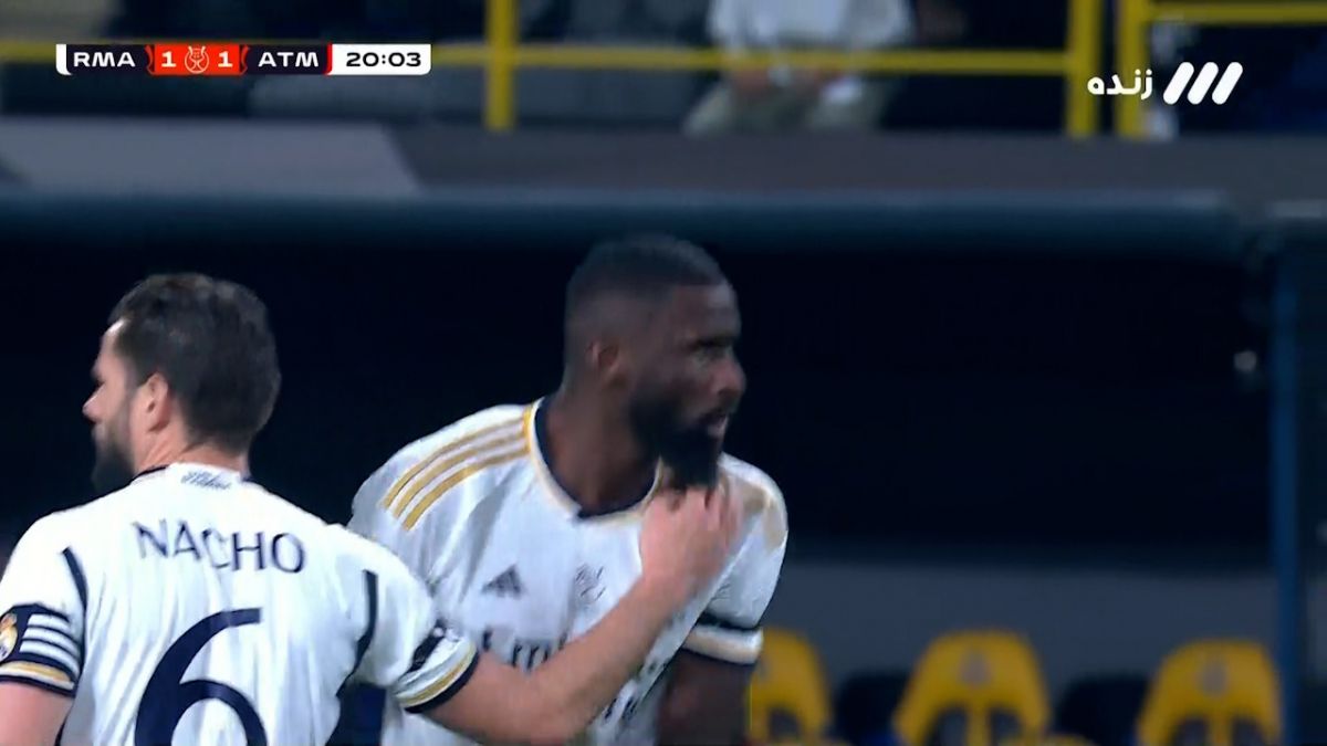 گل اول رئال مادرید به اتلتیکو مادرید (رودیگر)