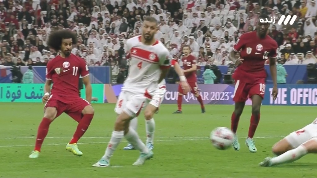 گل اول قطر به لبنان (اکرم عفیف)