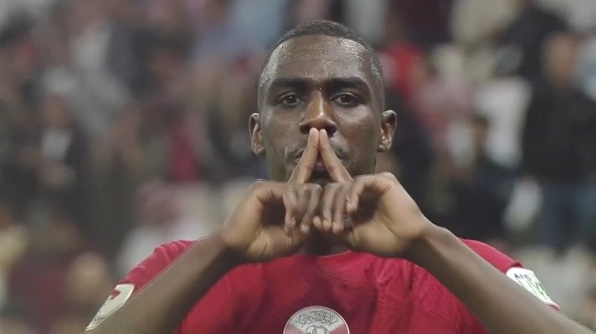 گل دوم قطر به لبنان (معز علی)