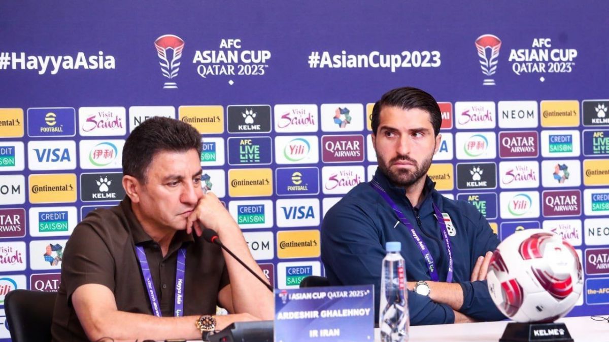 نشست خبری امیر قلعه نویی سرمربی تیم ملی ایران و کریم انصاری فرد کاپیتان تیم ملی قبل از دیدار با فلسطین در جام ملت های آسیا 2023
