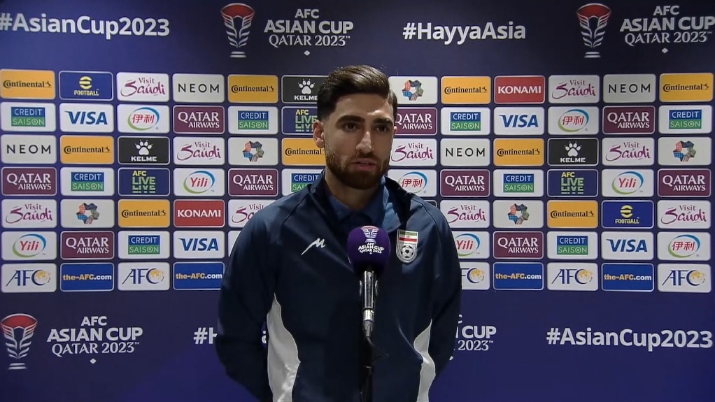 مصاحبه علیرضا جهانبخش دقایقی پیش از بازی ایران و فلسطین