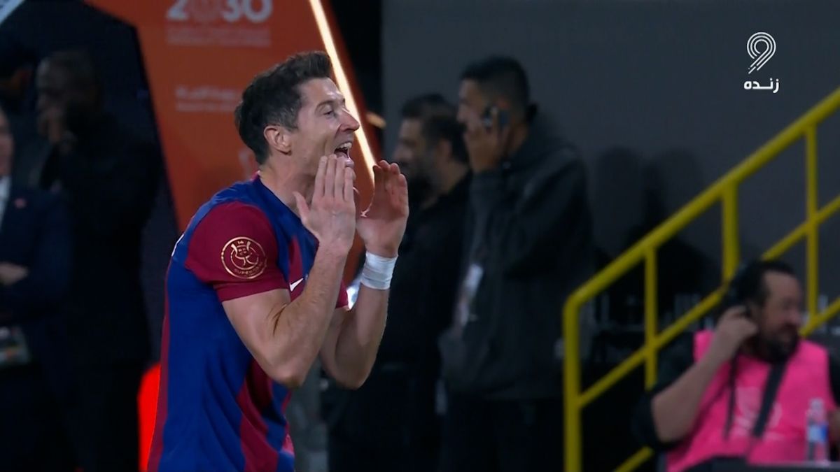 گل اول بارسلونا به رئال مادرید (لواندوفسکی)