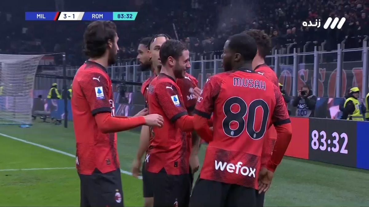 گل سوم میلان به رم (تئو هرناندز)