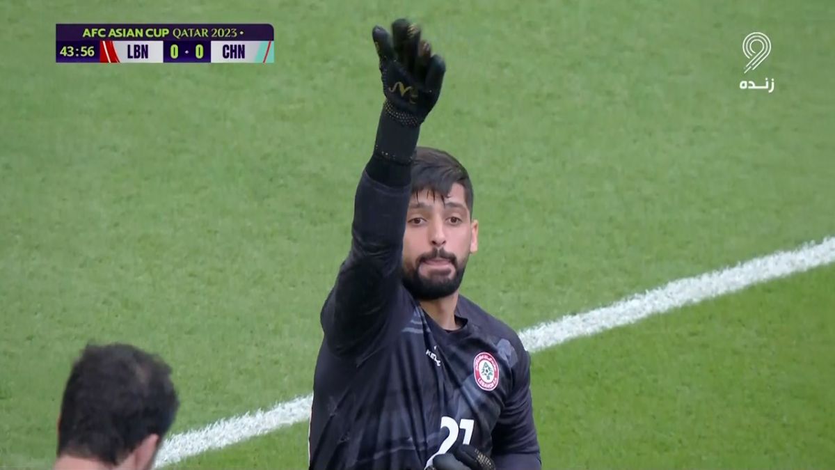 سه سیو پیاپی دروازه بان لبنان، مانع از گلزنی تیم چین شد