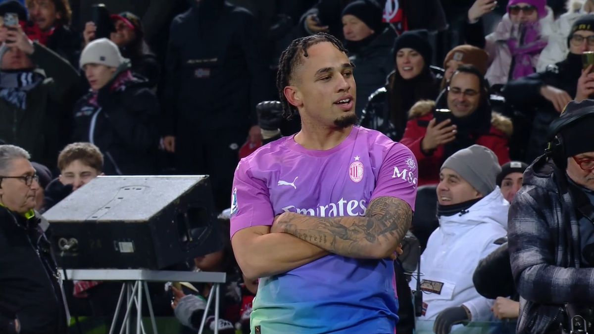 گل سوم میلان به اودینزه (اوکافور در دقیقه 93)