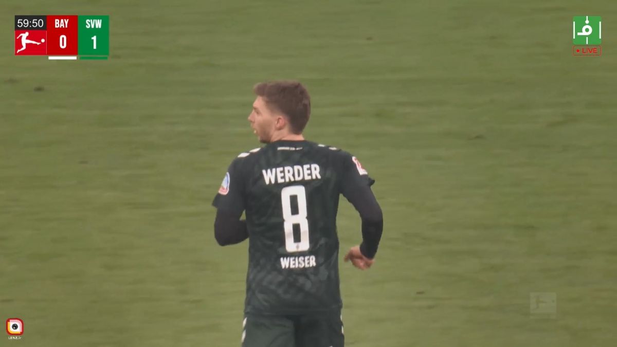 گل اول وردربرمن به بایرن مونیخ (میشل وایزر)