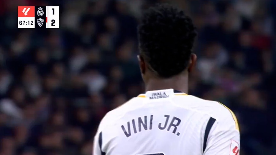 گل دوم رئال مادرید به آلمریا (وینسیوس جونیور)