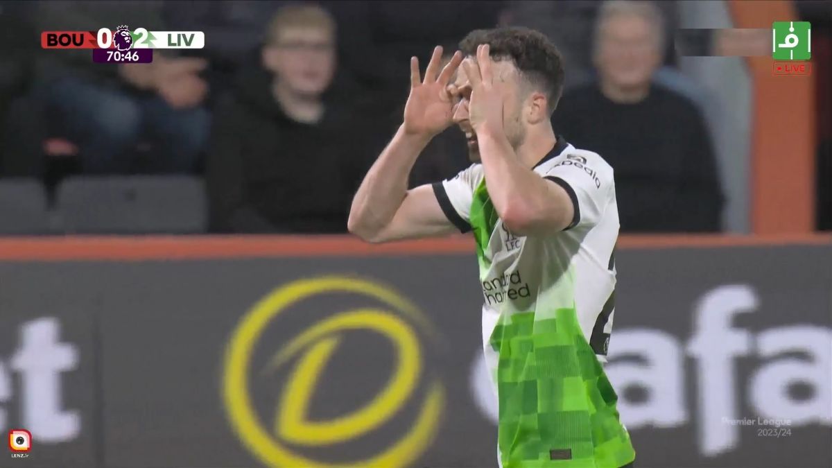 گل دوم لیورپول به بورنموث (دیوگو ژوتا)