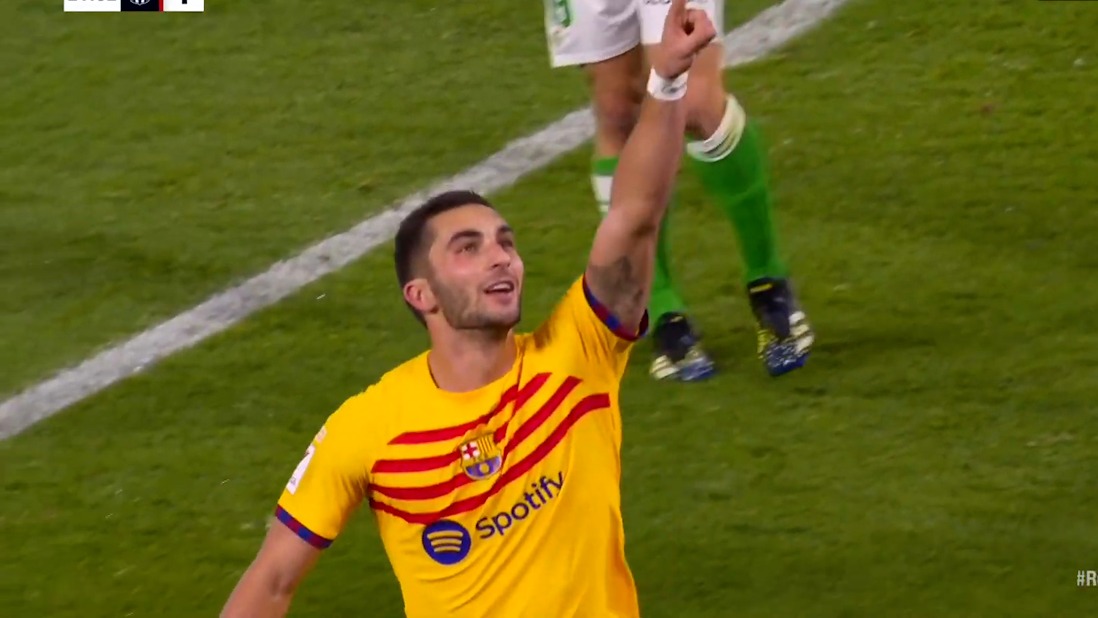 گل اول بارسلونا به بتیس (فران تورس)