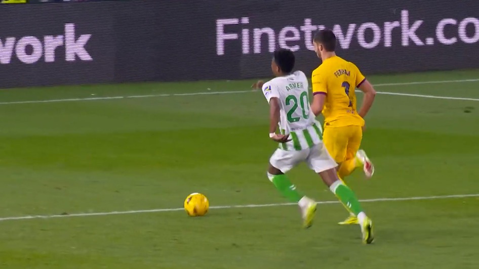 گل چهارم بارسلونا به بتیس (هت تریک تورس)