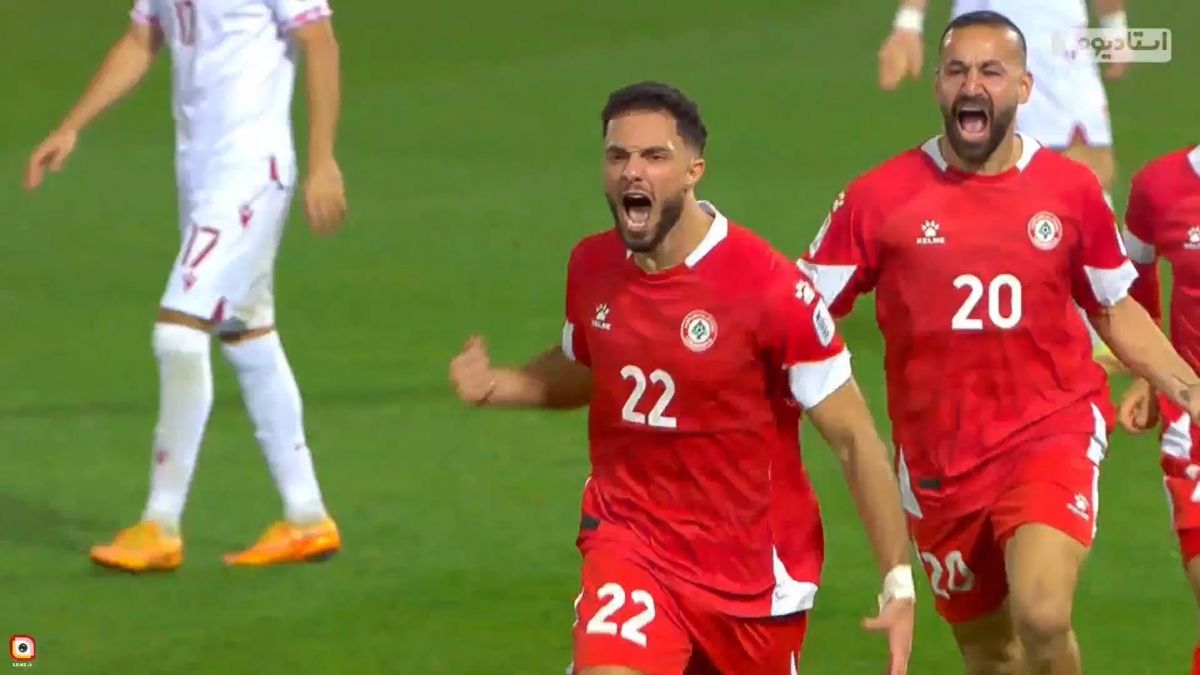 گل اول لبنان به تاجیکستان (گل تماشایی جرادی)