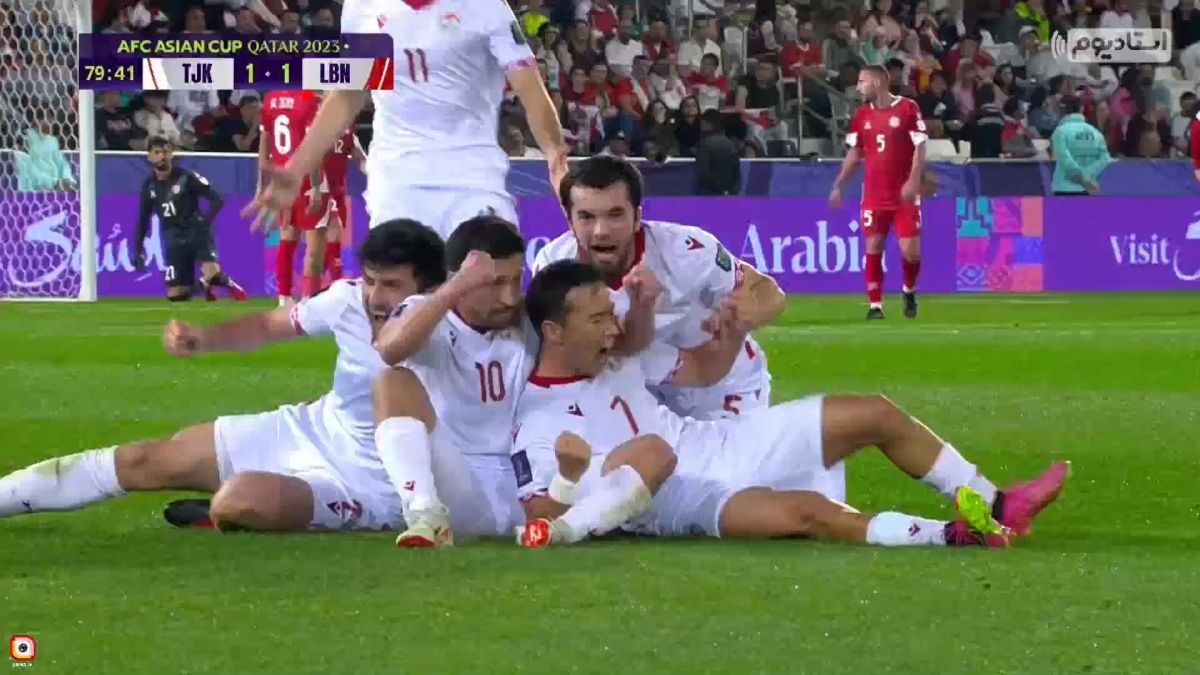 گل اول تاجیکستان به لبنان (ضربه زیبای اوماربائف)