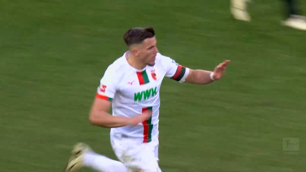 گل اول آگزبورگ به بایرن مونیخ (دمیروویچ)