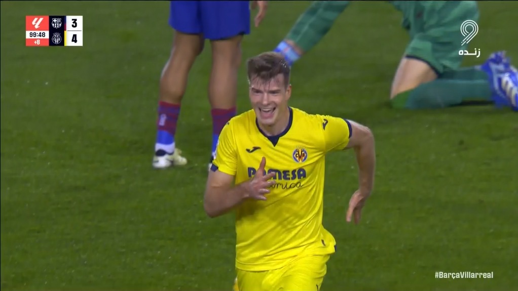 گل چهارم ویارئال به بارسلونا (الکساندر سورلاث)