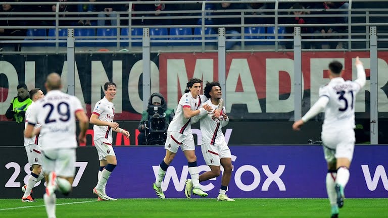 گل اول بولونیا به میلان (جاشوآ زیرکزی)