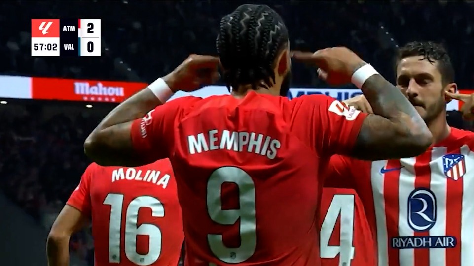 گل دوم اتلتیکو مادرید به والنسیا (دیپای)