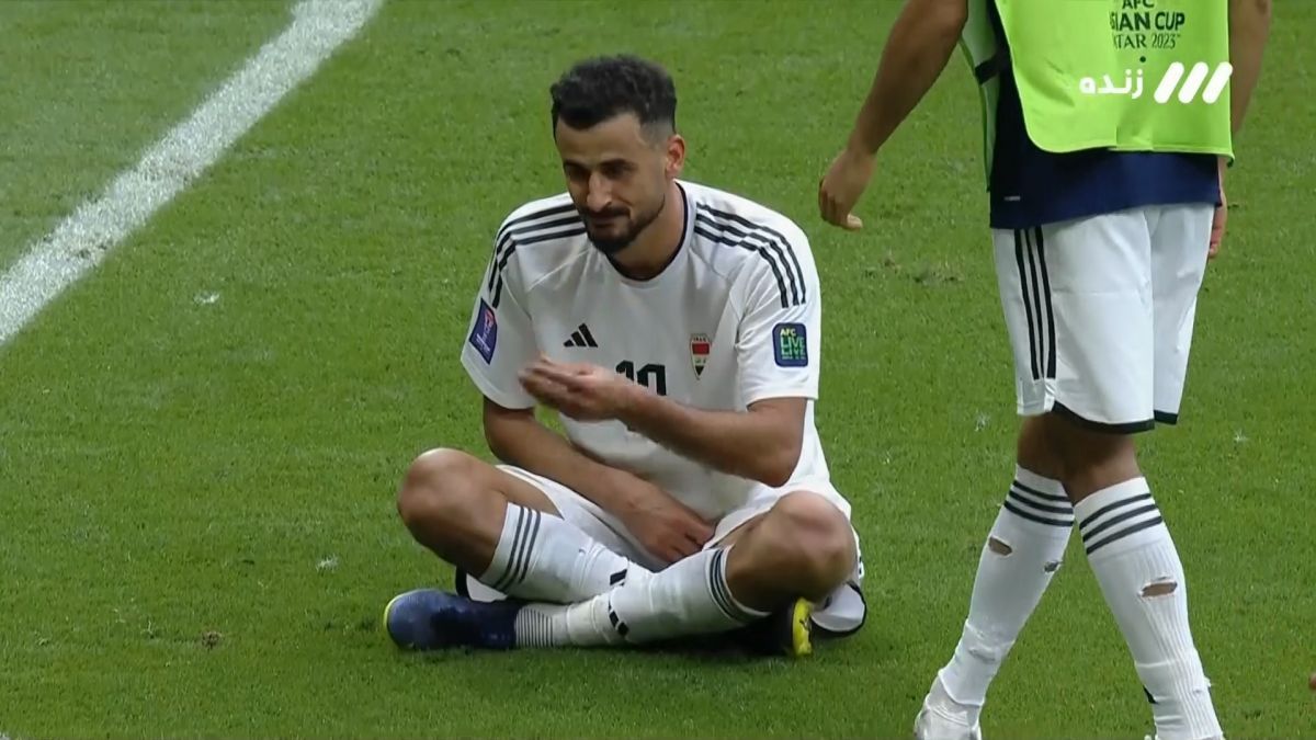 گل دوم عراق به اردن (آیمن حسین)