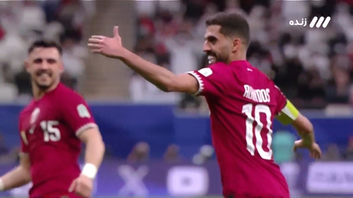 گل اول قطر به فلسطین (حسن الهیدوس)