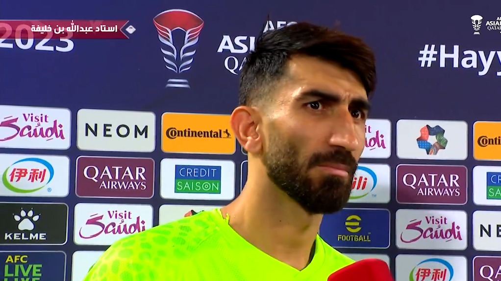 وقتی بیرانوند لهجه خبرنگار قطری را متوجه نشد؛ ژاپن یا لبنان؟