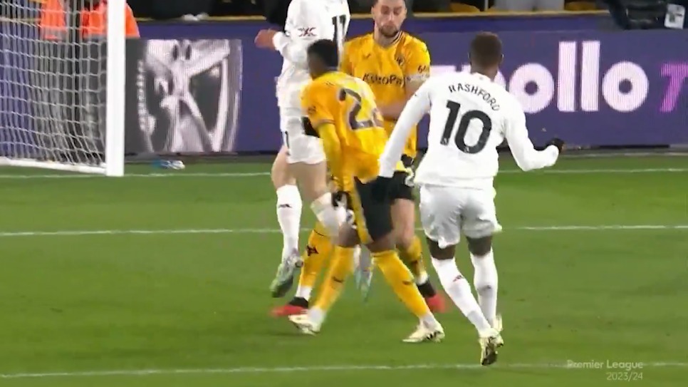 گل اول منچستریونایتد به ولورهمپتون (رشفورد)