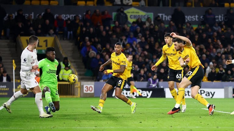 گل دوم ولورهمپتون به منچستریونایتد (مکس کیلمان)