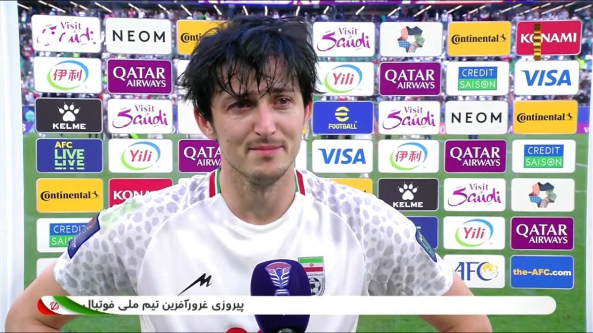 مصاحبه سردار آزمون پس از برد برابر ژاپن با چشمان گریان