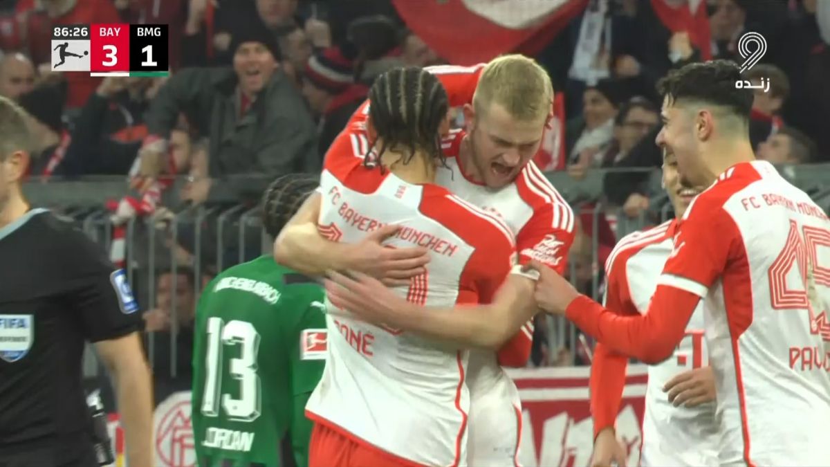 گل سوم بایرن مونیخ به مونشن گلادباخ (دلیخت)