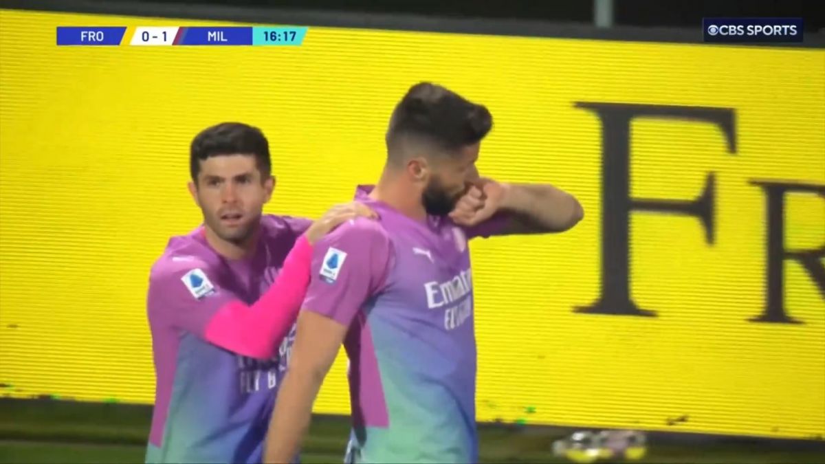 گل اول میلان به فروزینونه (اولیویه ژیرو)