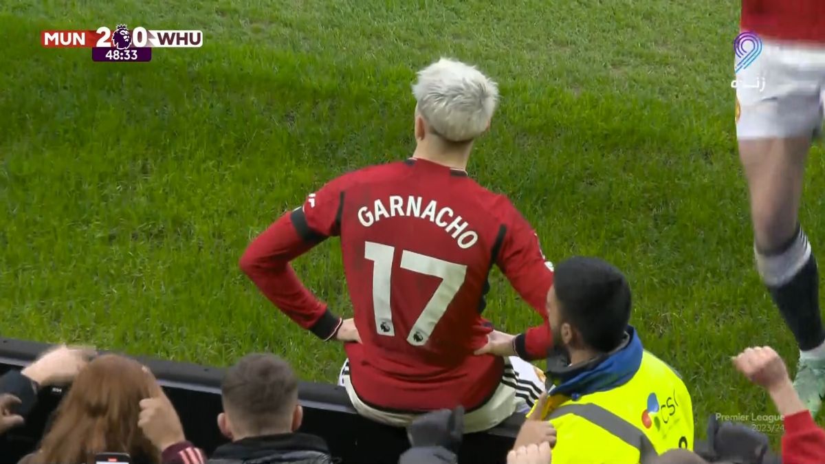 گل دوم منچستریونایتد به وستهام (گارناچو)